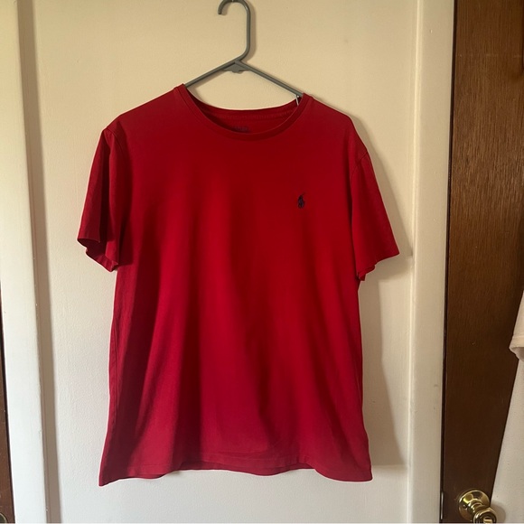 Red US Polo Assn Unisex Tshirt, medium, 100% cotton, crew neck - Picture 1 of 7